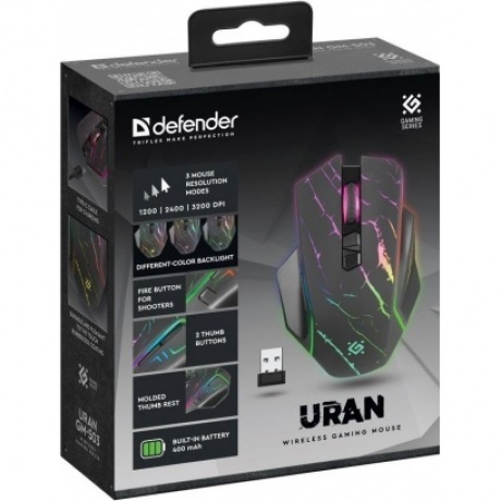Мышь Defender URAN GM-503 BLACK (52503) - фото 8