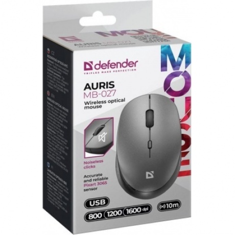 Мышь Defender MB-027 GREY (52029) - фото 4