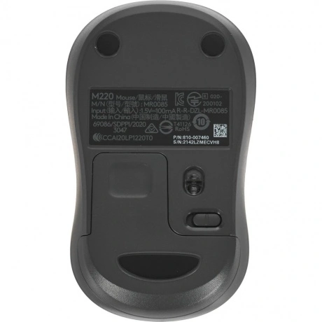 Мышь LOGITECH M220 Silent тёмно-серая (910-004895)