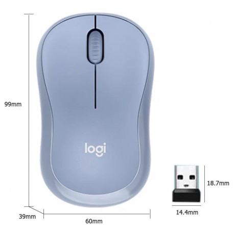 Мышь LOGITECH M221 синяя (910-006111) - фото 10