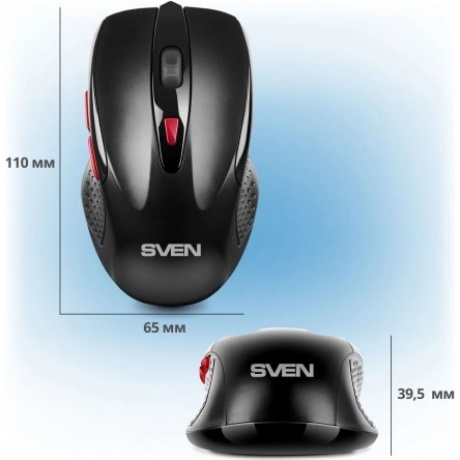 Мышь SVEN RX-450W чёрная (SV-021825) - фото 13