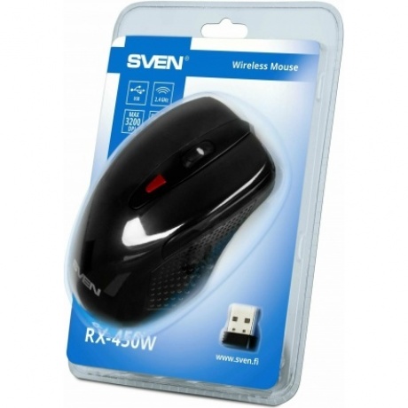 Мышь SVEN RX-450W чёрная (SV-021825) - фото 10