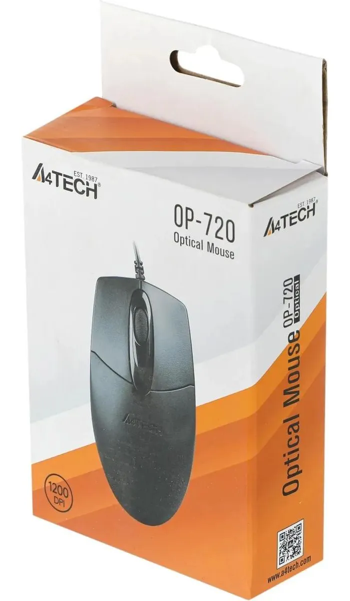 Мышь A-4Tech Мышь OP-720 (черный) - фото 8