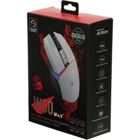 Мышь A4Tech Bloody W60 Max USB White - фото 17