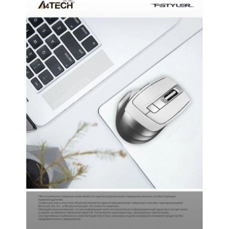Мышь A4Tech Fstyler FB35CS USB Icy White - фото 11