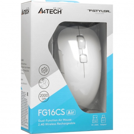 Мышь A4Tech Fstyler FG16CS Air White - фото 7