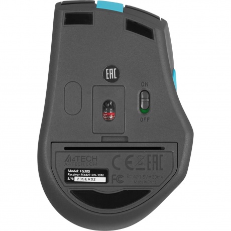 Мышь A4Tech Fstyler FG30S Grey-Blue - фото 3