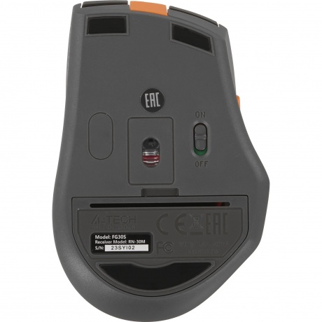 Мышь A4Tech Fstyler FG30S Grey-Orange - фото 4