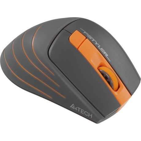 Мышь A4Tech Fstyler FG30S Grey-Orange - фото 7