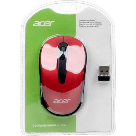 Мышь Acer OMR136 Red ZL.MCEEE.01J - фото 7
