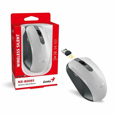 Мышь Genius NX-8008S Grey - фото 4