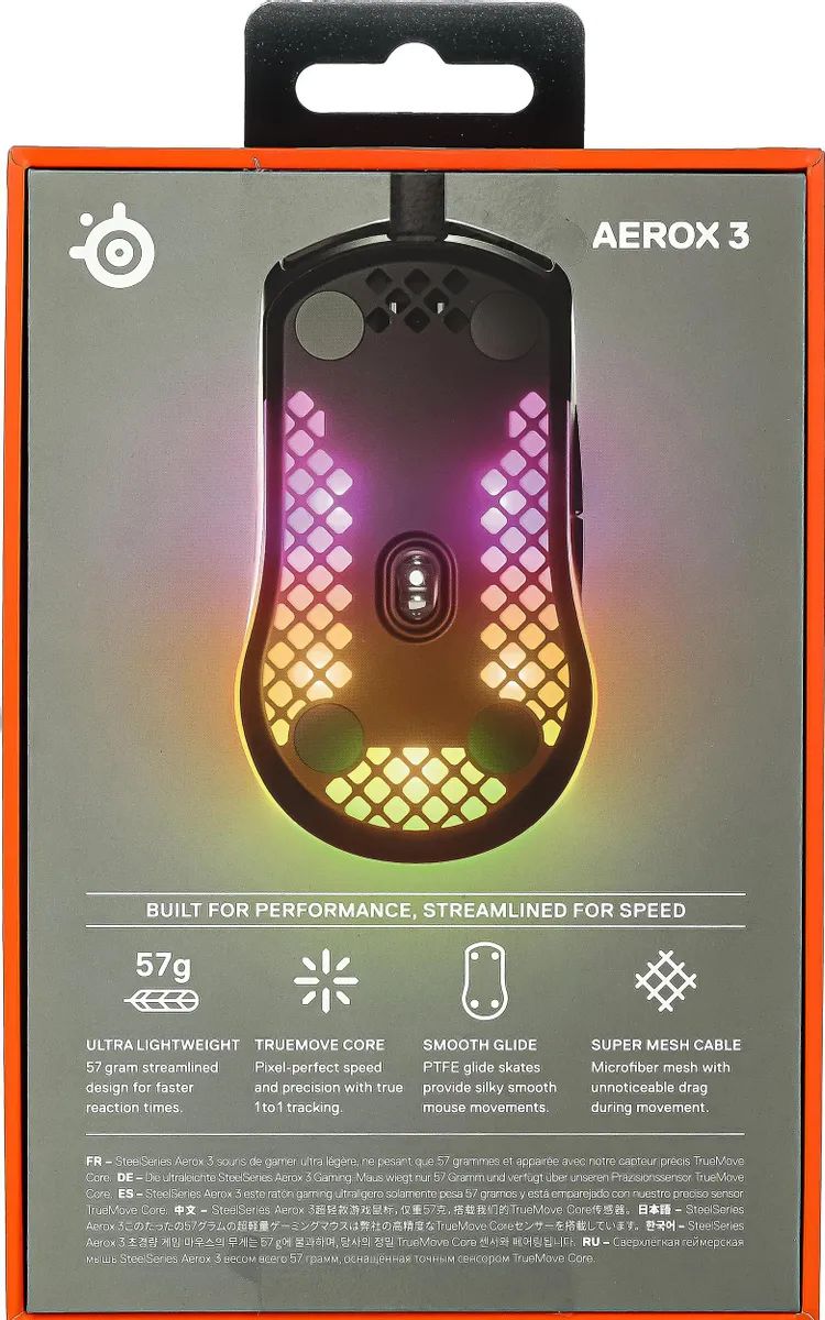 Мышь SteelSeries Aerox 3 USB Black 62599 - фото 10