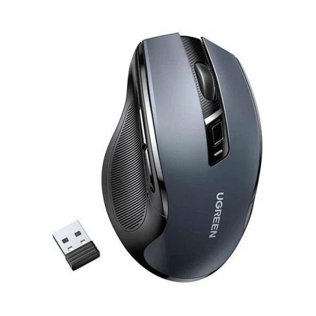 Мышь UGREEN MU006 (90855) Ergonomic Wireless Mouse черный - фото 1