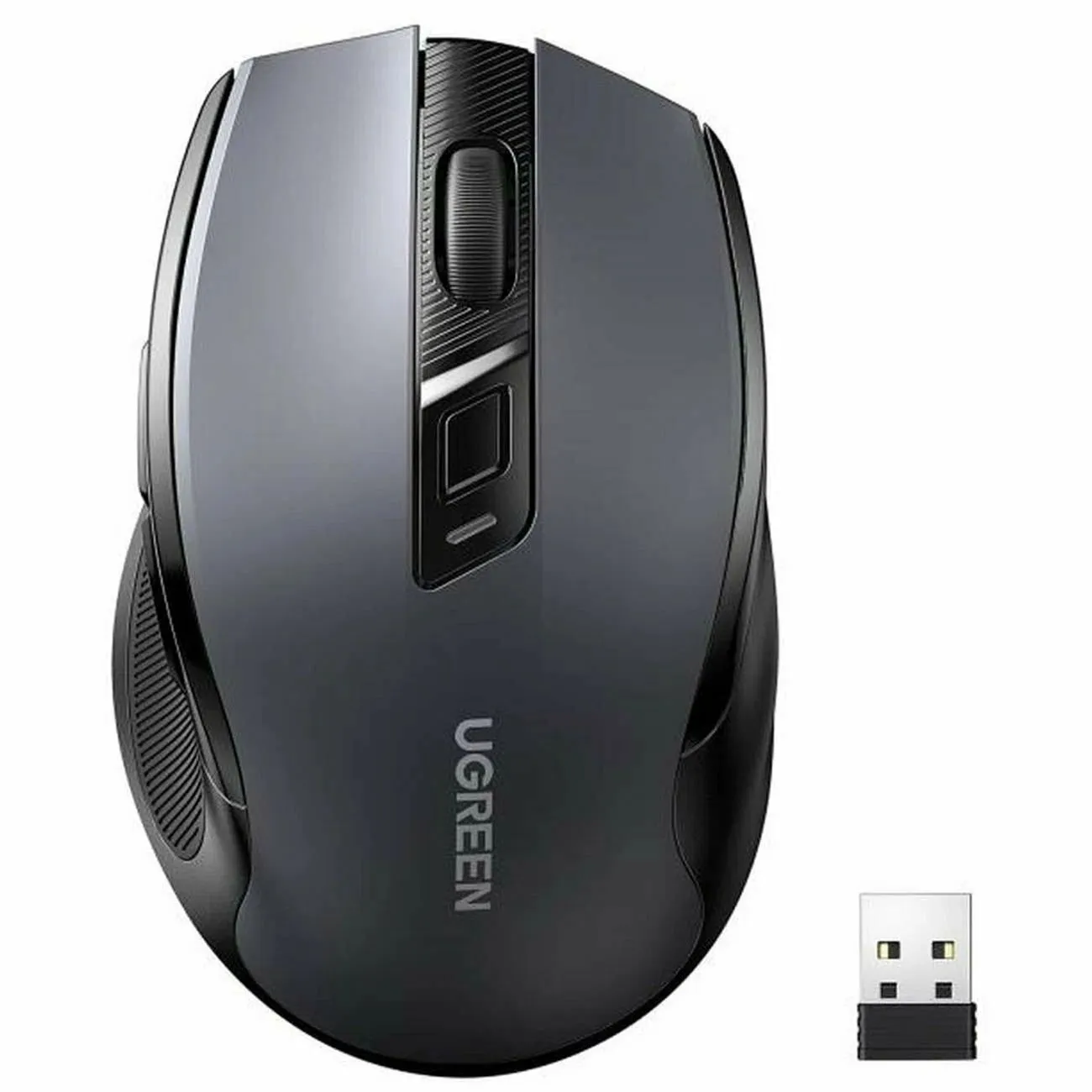 Мышь UGREEN MU006 (90855) Ergonomic Wireless Mouse черный - фото 3
