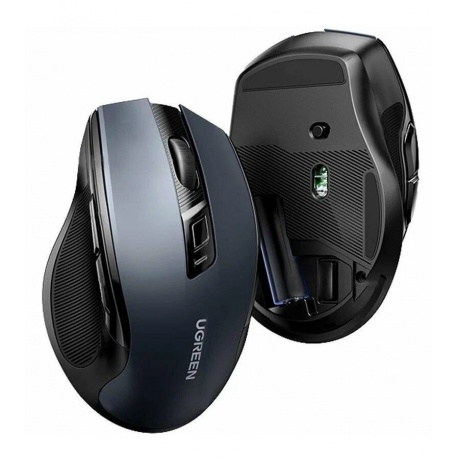 Мышь UGREEN MU006 (90855) Ergonomic Wireless Mouse черный - фото 4