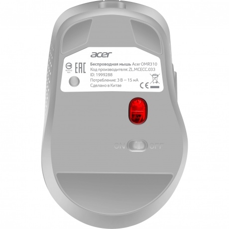 Мышь Acer OMR310 светло-серый (ZL.MCECC.033) - фото 3