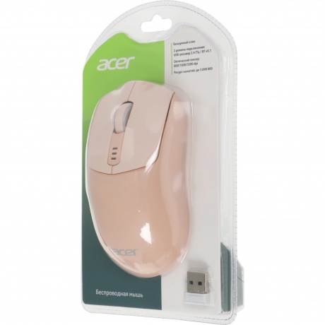 Мышь Acer OMR312 розовый (ZL.MCECC.036) - фото 1