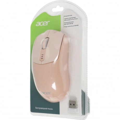 Мышь Acer OMR312 розовый (ZL.MCECC.036)