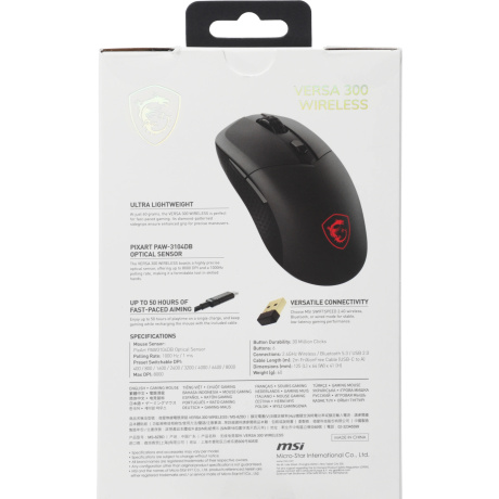 Мышь беспроводная MSI VERSA 300 (S12-4301260-CLA) black - фото 17