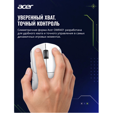 Мышь Acer OMR401 ZL.MCECC.05D белый - фото 9