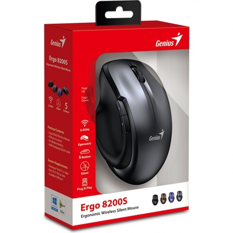 Мышь Genius Ergo 8200S Iron Grey (31030029401) - фото 6