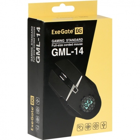 Мышь ExeGate Gaming Standard Laser GML-14 черная (EX289490RUS) - фото 10