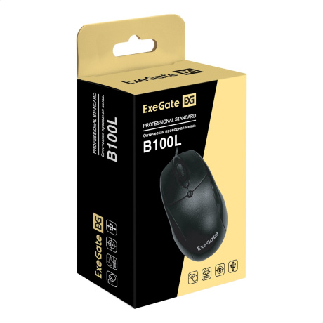 Мышь ExeGate Professional Standard B100L (EX298196RUS) черная - фото 6