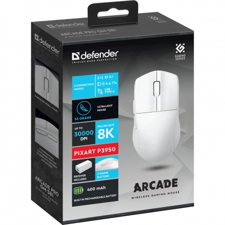 Мышь Defender Arcade PRO GM-381 white (52384) - фото 5