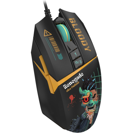 Мышь A4Tech Bloody W63 Max Renegade черный/рисунок - фото 8