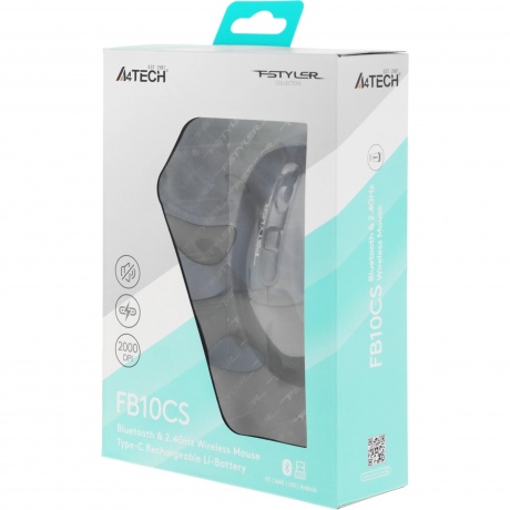 Мышь A4Tech Fstyler FB10CS черный (FB10CS USB STONE BLACK) - фото 11
