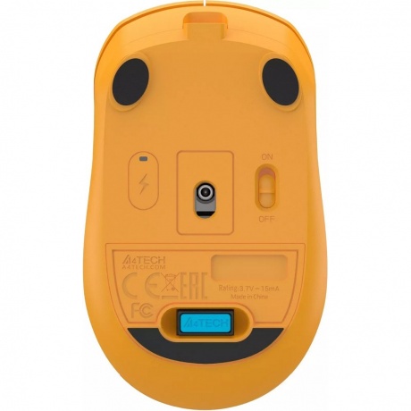 Мышь A4Tech Fstyler FG15C Air2 желтый - фото 6