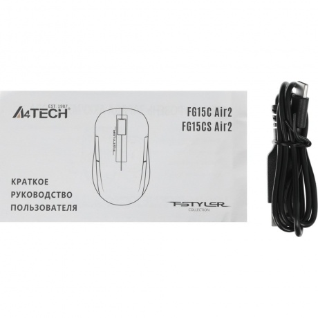 Мышь A4Tech Fstyler FG15CS Air2 желтый - фото 7