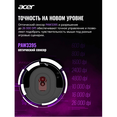 Мышь Acer Nitro OMR402 черный (ZL.MCECC.05E) - фото 4