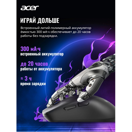 Мышь Acer Nitro OMR402 черный (ZL.MCECC.05E) - фото 5