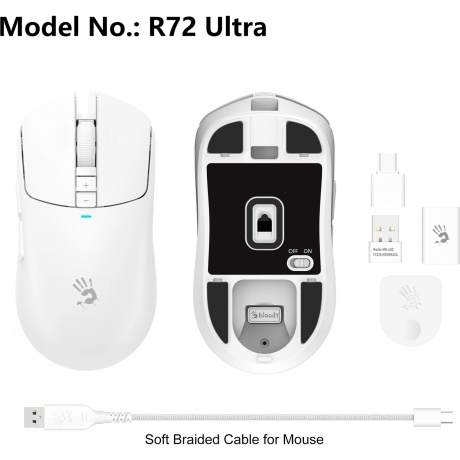 Мышь A4Tech Bloody R72 Ultra белый - фото 7
