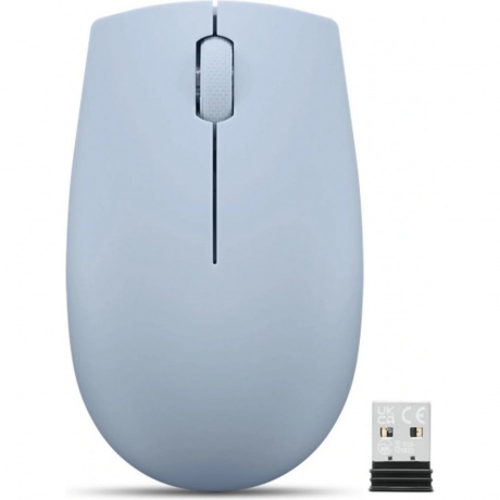Мышь Lenovo 300 Wireless Compact светло-голубой (GY51L15679) - фото 2