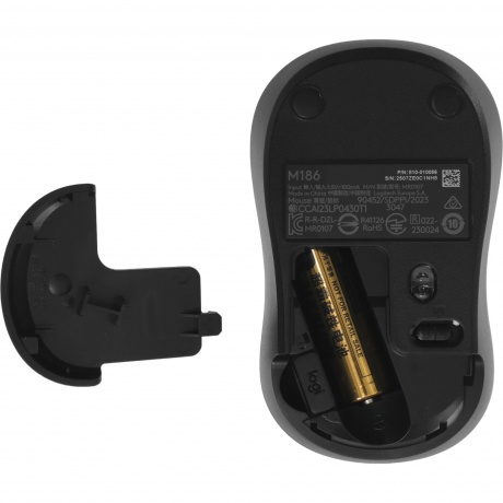 Мышь Logitech M186 черный/серый (910-004131) - фото 8