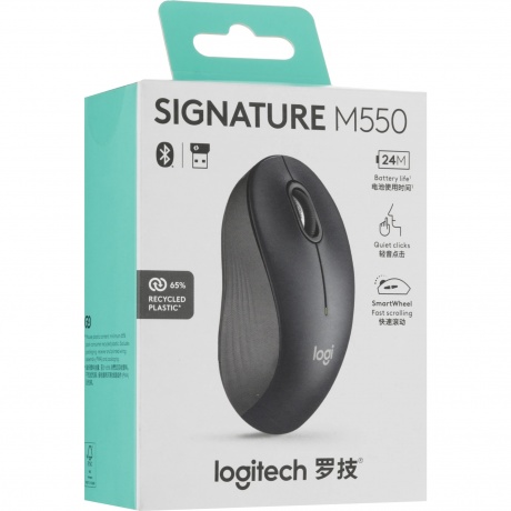 Мышь Logitech M550 темно-серый/серый (910-007446) - фото 7