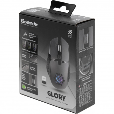 Мышь беспроводная Defender Glory GM-514 black (52514) - фото 8