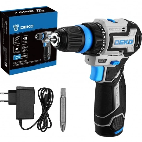 Дрель-шуруповерт Deko Loner 12V Pro аккум. патрон:быстрозажимной...