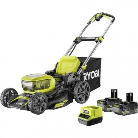 Газонокосилка аккумуляторная бесщеточная Ryobi 18В 46см RY18LMX4...
