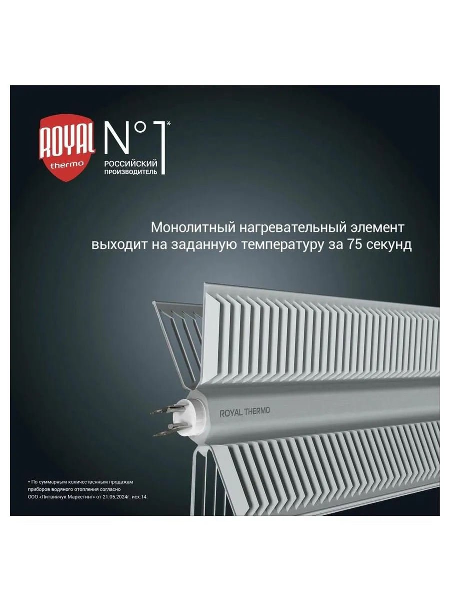 Конвектор электрический Royal Thermo Nero RTCN/M-1500 - фото 5