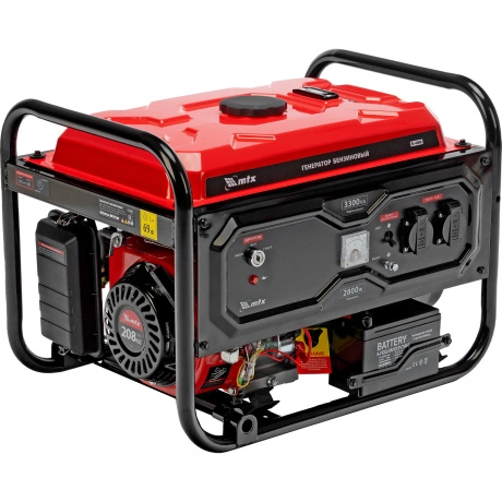 Генератор бензиновый MTX 946125, RS-4000E, 3,3 кВт, 230В, электр...