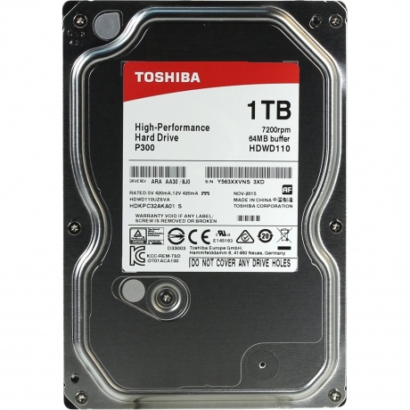 Жесткий диск Toshiba P300 1Tb (HDWD110UZSVA) - фото 5