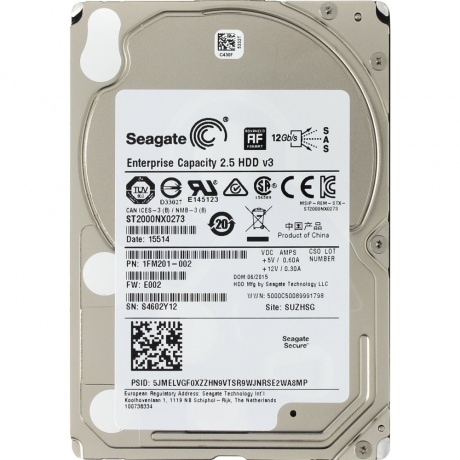 Жесткий диск Seagate Enterprise Capacity 2Tb (ST2000NX0273) - фото 2