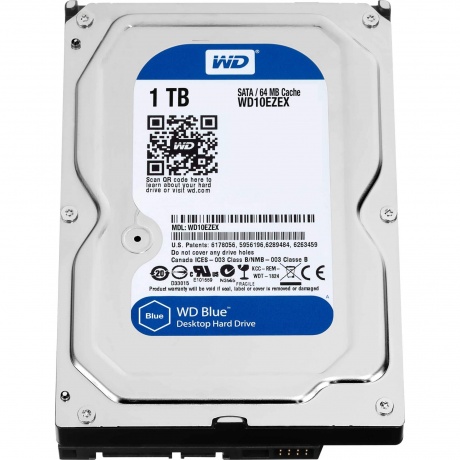 Жесткий диск WD SATA Blue 1TB (WD10EZEX) - фото 1