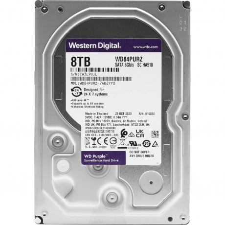 Жесткий диск Western Digital Surveillance 8 TB WD84PURZ - фото 2