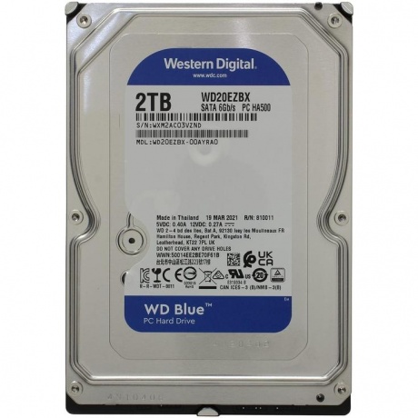 Жесткий диск HDD Western Digital Blue 2Tb (WD20EZBX) - фото 2