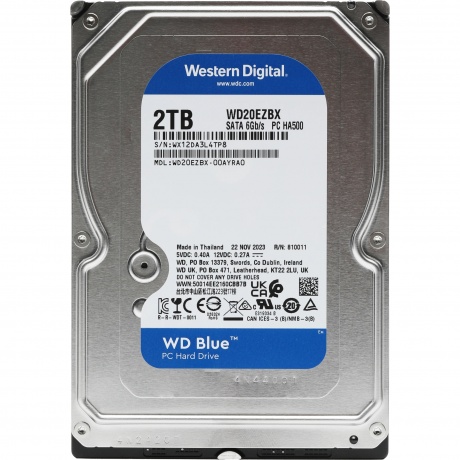 Жесткий диск HDD Western Digital Blue 2Tb (WD20EZBX) - фото 5
