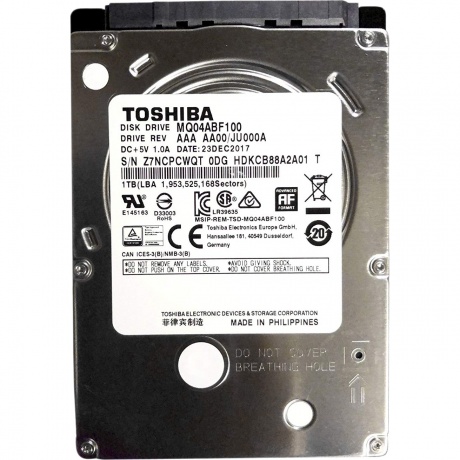 Жесткий диск Toshiba SATA-III 1Tb 2.5" (MQ04ABF100) - фото 1